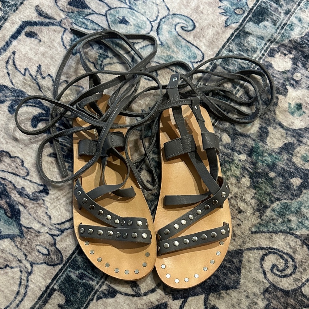 Charles By Charles David Black Studded Sandals